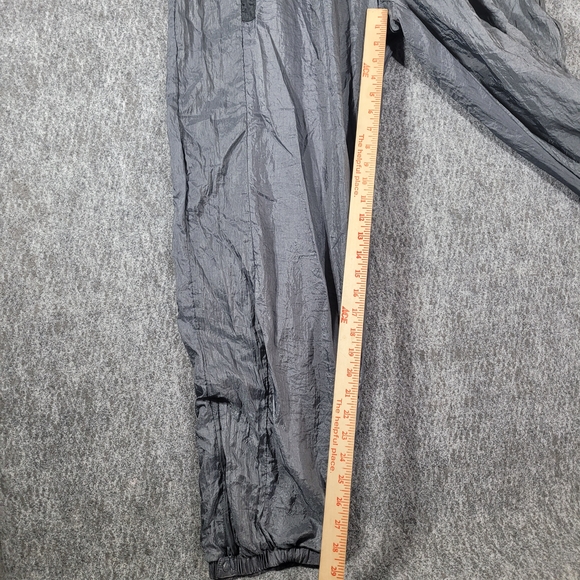 Givenchy Women's XL Gray Yellow Blue Nylon Windbreaker Track Pants Baggy Vintage - Picture 6 of 12